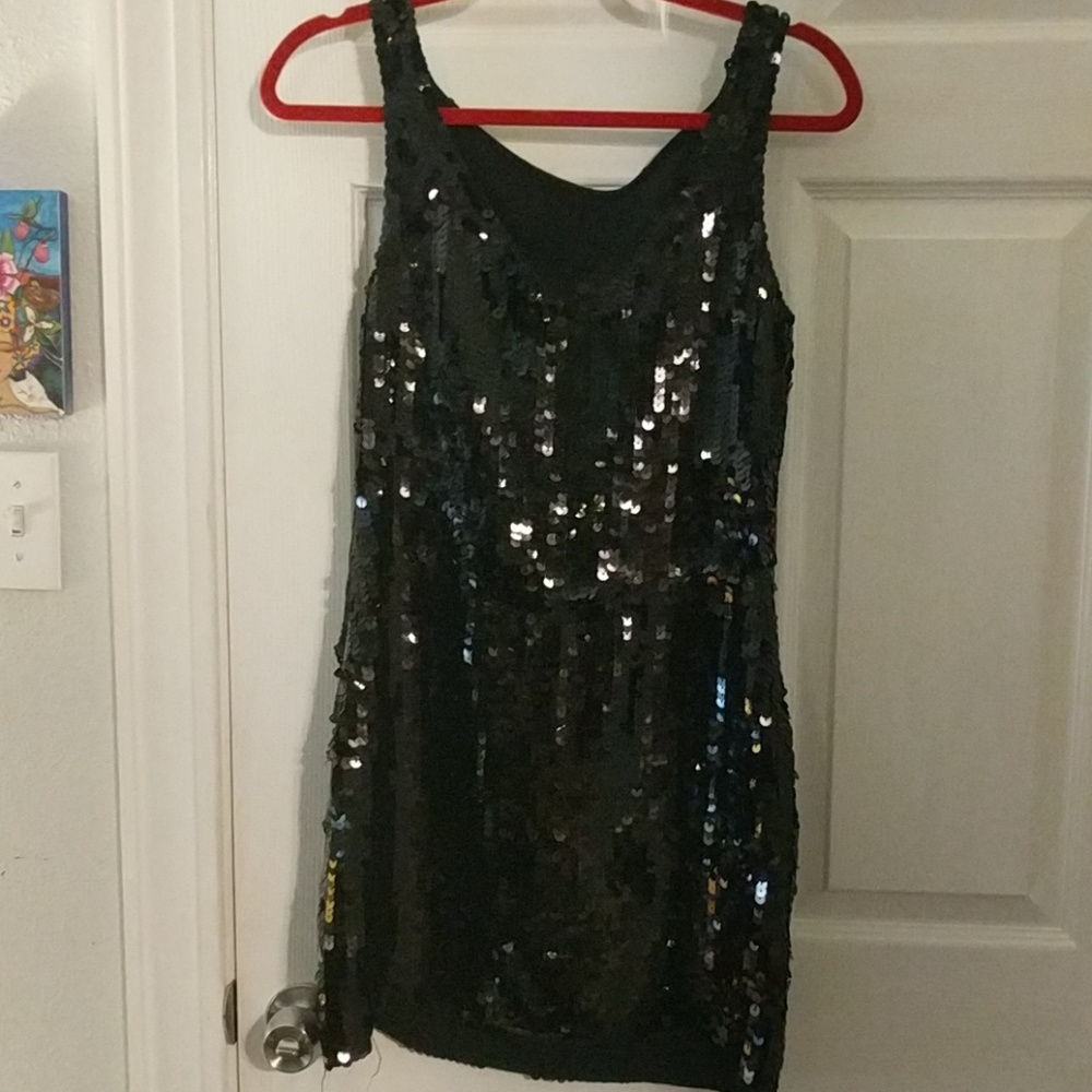 Black sequin dress